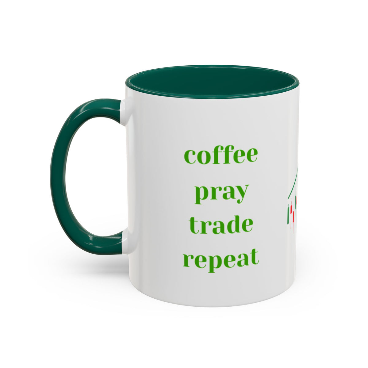 Coffee Pray Trade Repeat Mug – 'May the Charts Be Ever in Your Favor' Coffee Cup