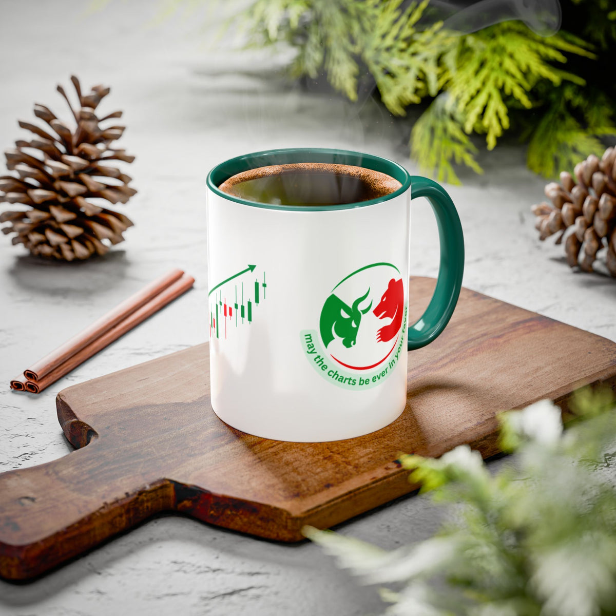 Coffee Pray Trade Repeat Mug – 'May the Charts Be Ever in Your Favor' Coffee Cup